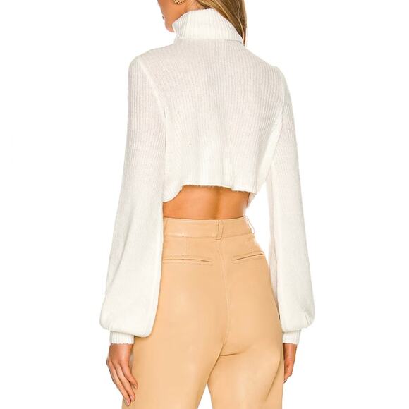 Camila Coelho REVOLVE Cesare Cropped Sweater - Cream - Size S - Picture 2 of 7